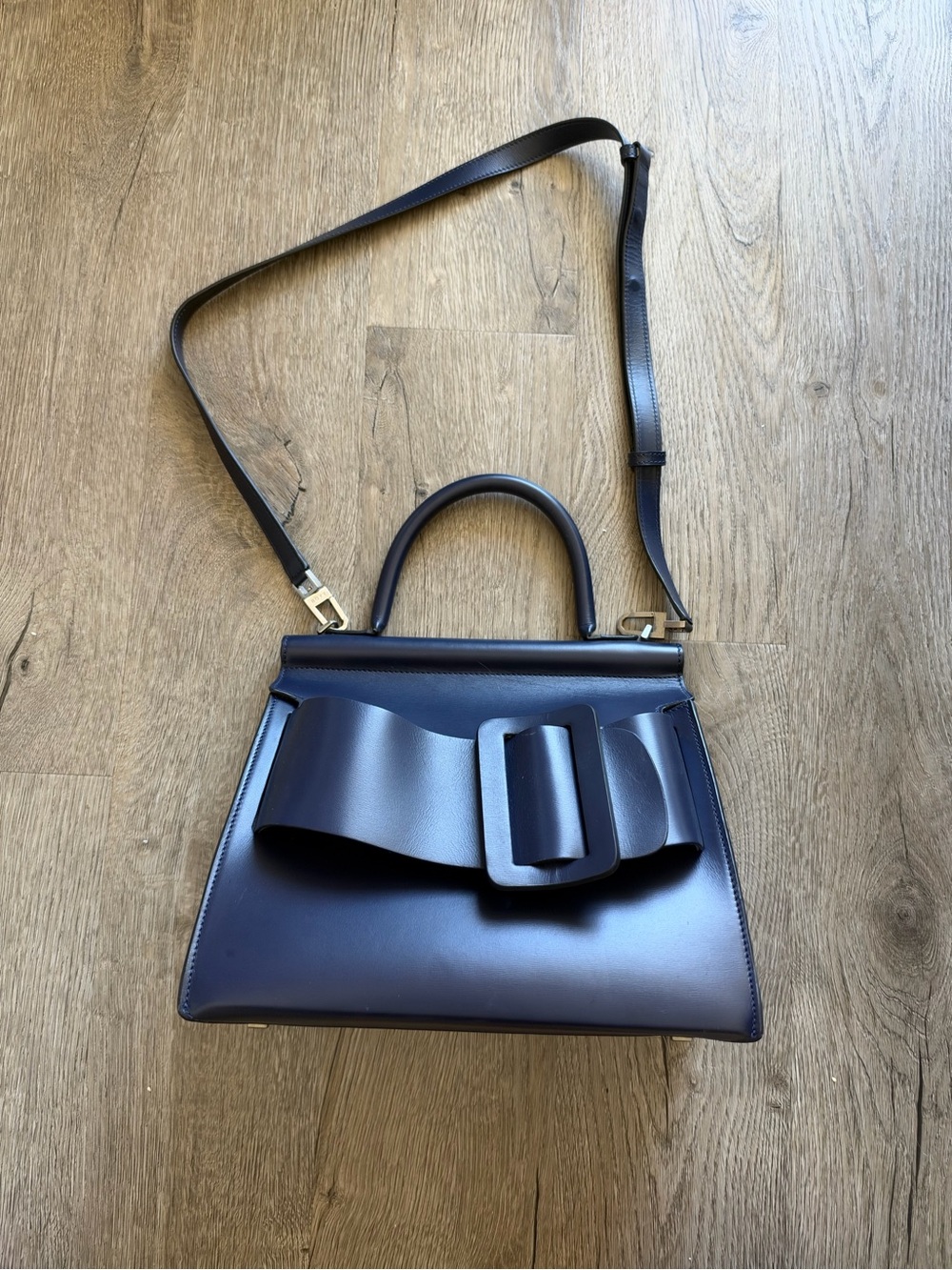 BOYY Karl Navy Leather Bag